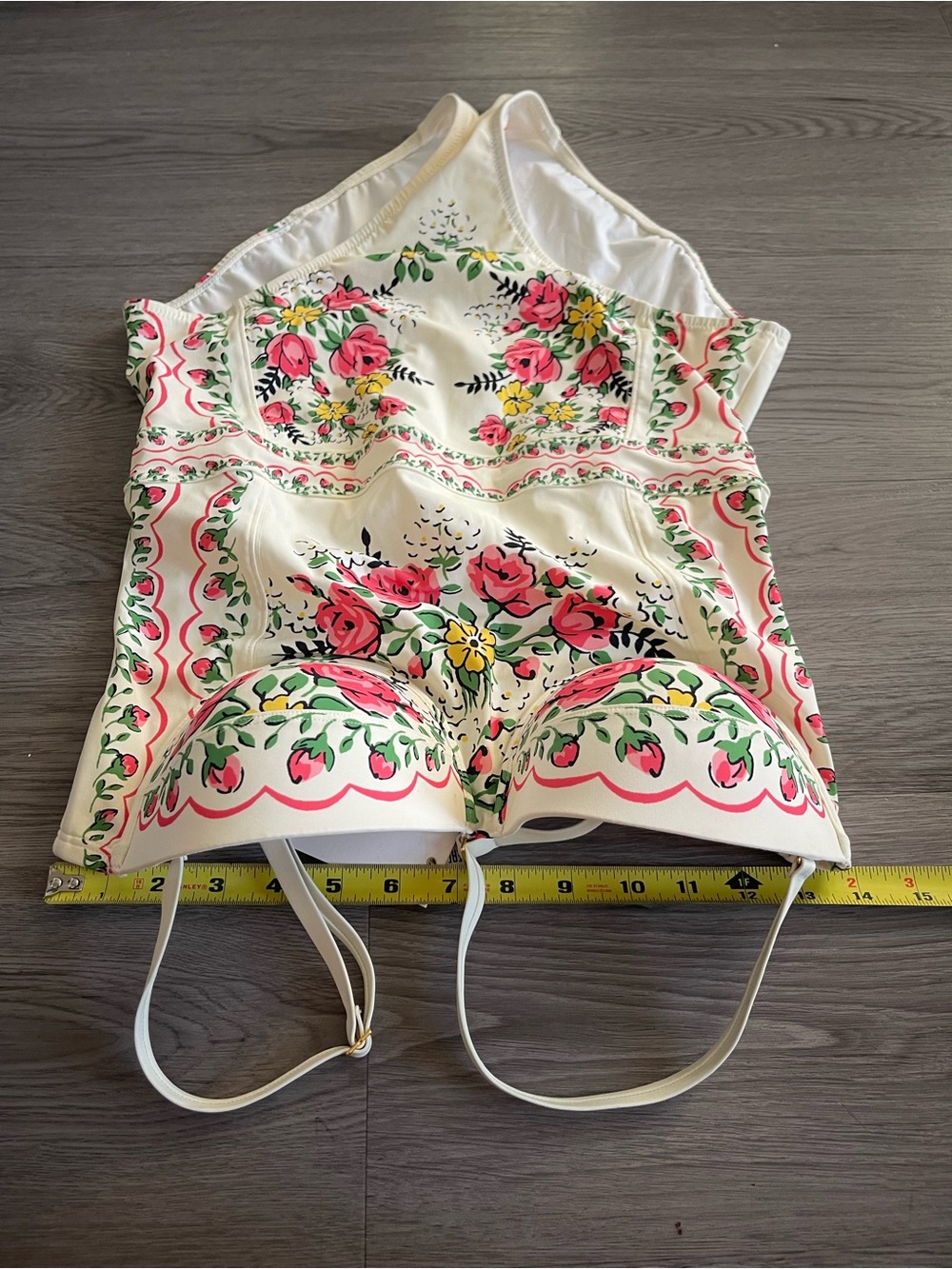 NWT Tory Burch LIPSI White Floral One-Piece Swimsuit garden veil - Picture 9 of 9